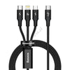 Kabell Karikimi 3 Ne 1 Type-c / Lightning/ Micro Baseus 20w