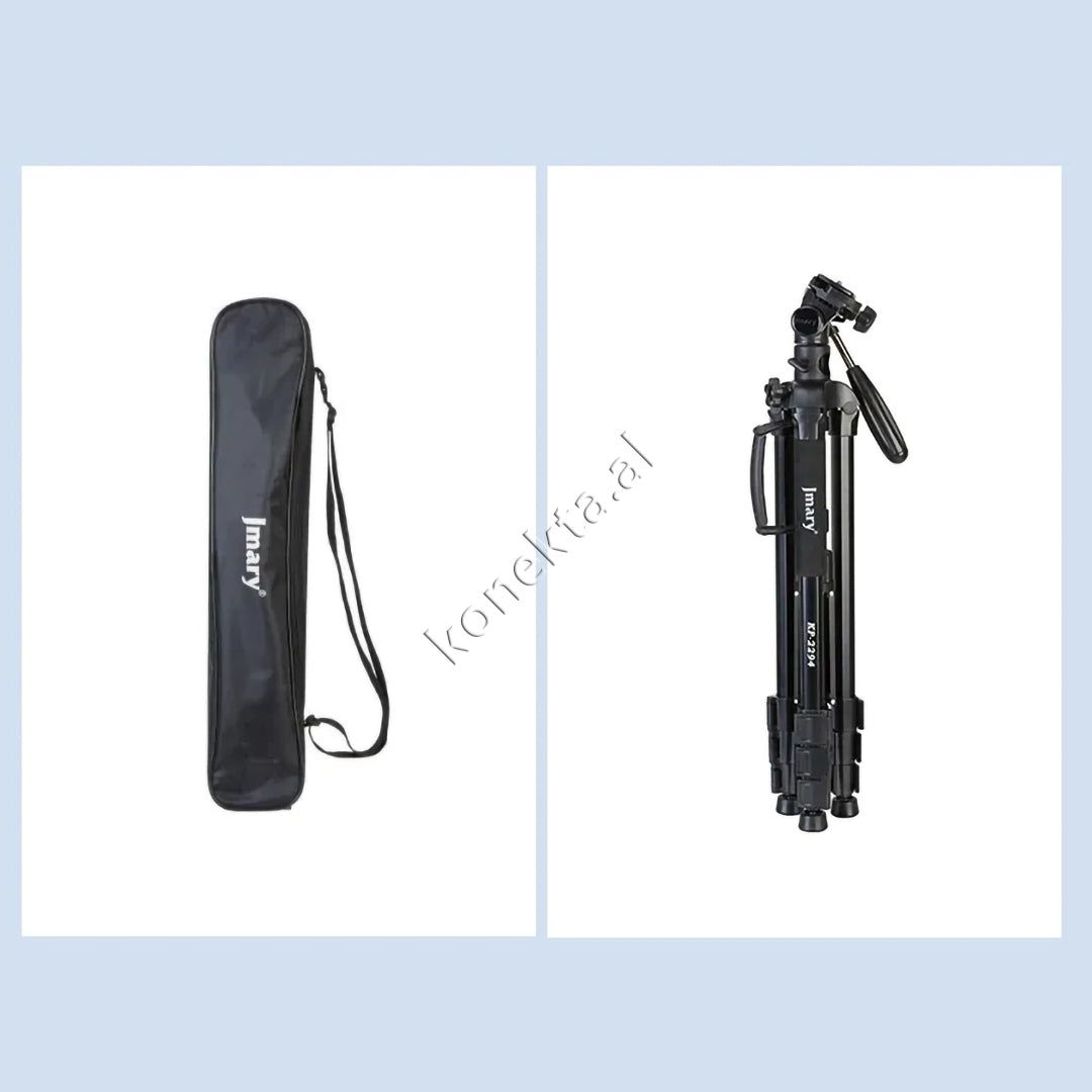 Trekëmbesh (Tripod) Profesional i Çmontueshëm për Regjistrime Dinamike Vertikale dhe Horizontale si Monopod me Gjatësi dhe Kënd Të Gradueshëm për Kamera, Telefon, Tablet ,GoPro, SLR,  Etj.