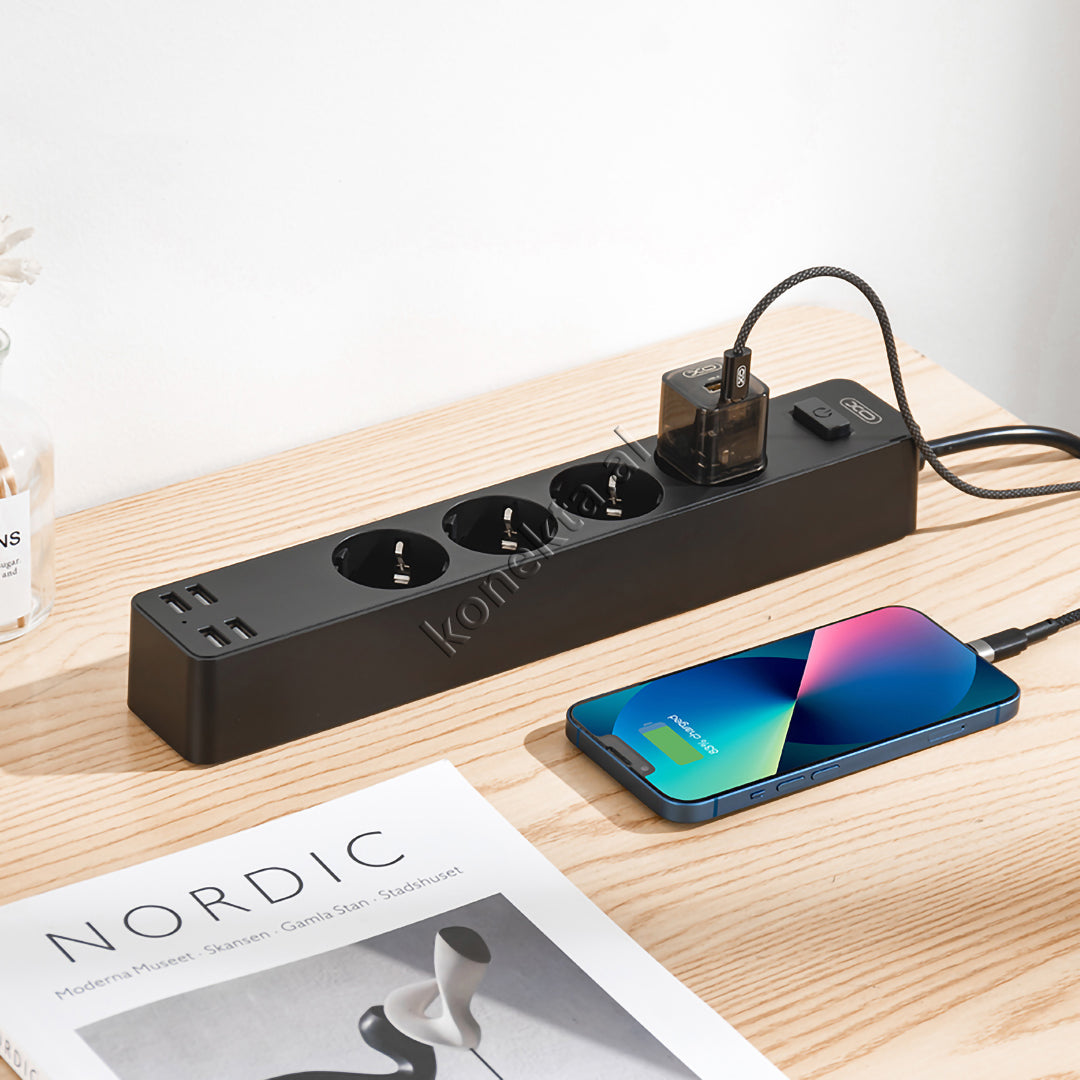 Multiprize 4 Vendeshe Me 4 Porta USB 2500W