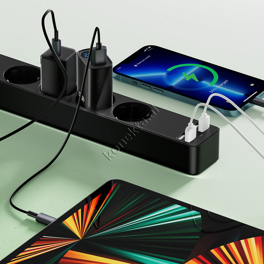 Multiprize 4 Vendeshe Me 4 Porta USB 2500W