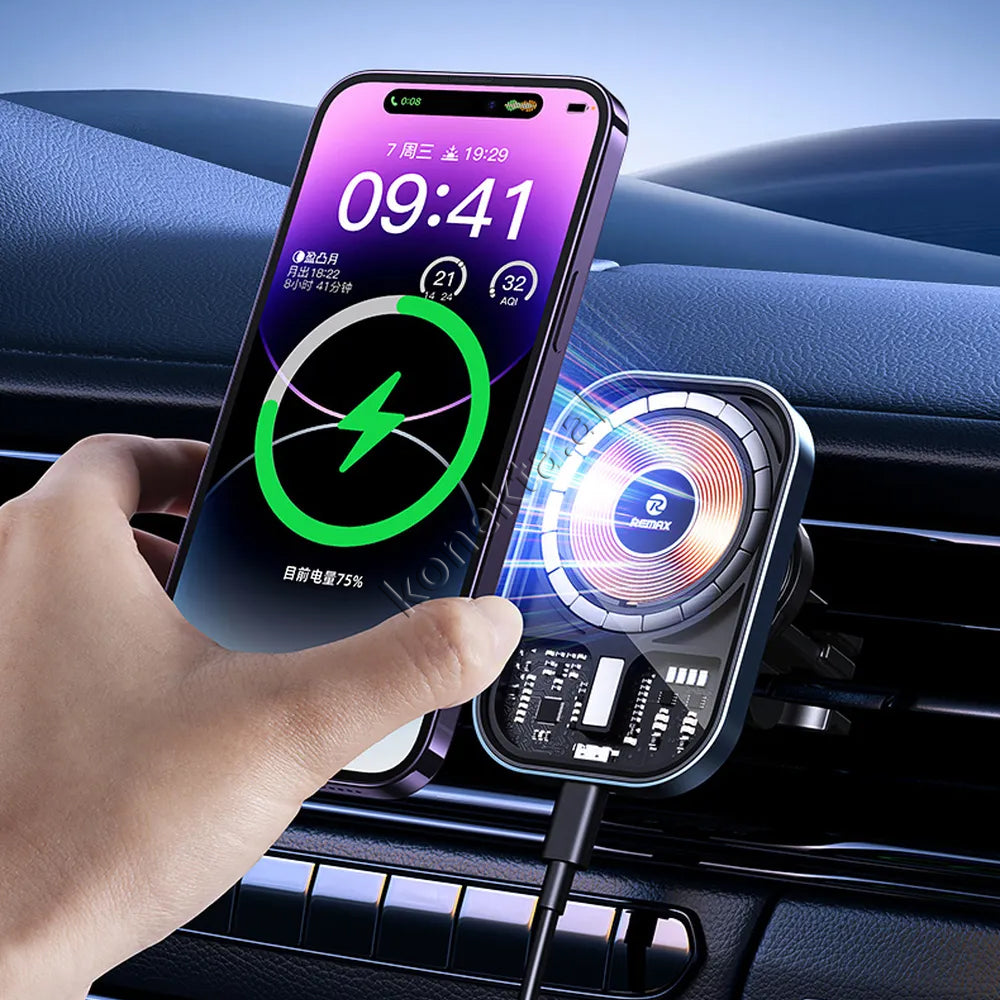 Mbajtese Celulari Per Makine Me Karikues Wireless me Kapje Magnetike