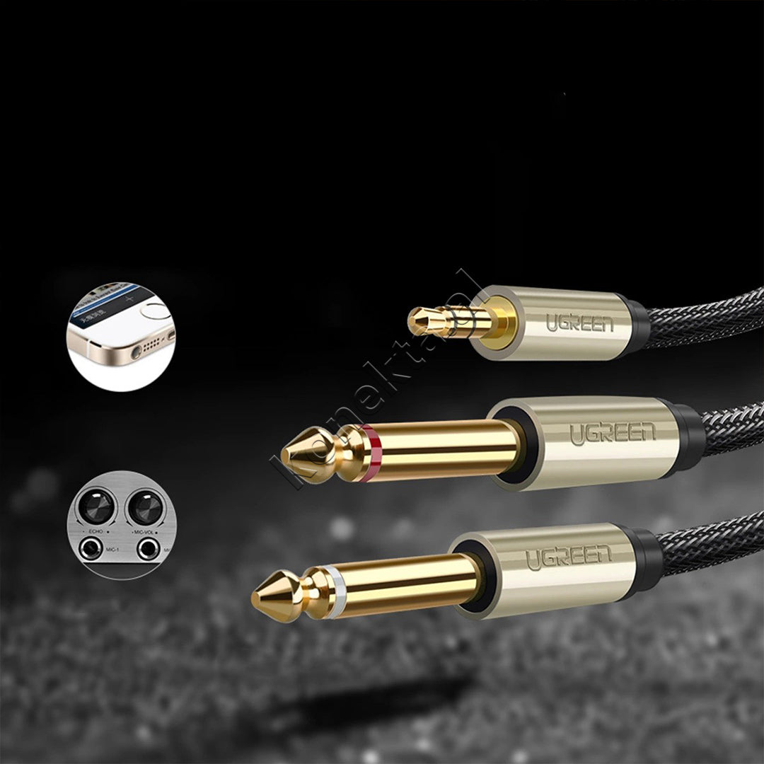 Kabell Audio 3.5mm Ne 2x6.35mm 1m Ugreen