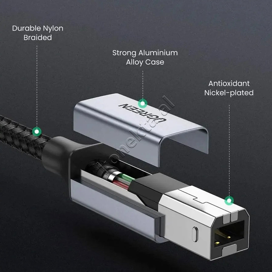 Kabell USB-C (M) Ne USB-B 2.0 (M) 3m Ugreen