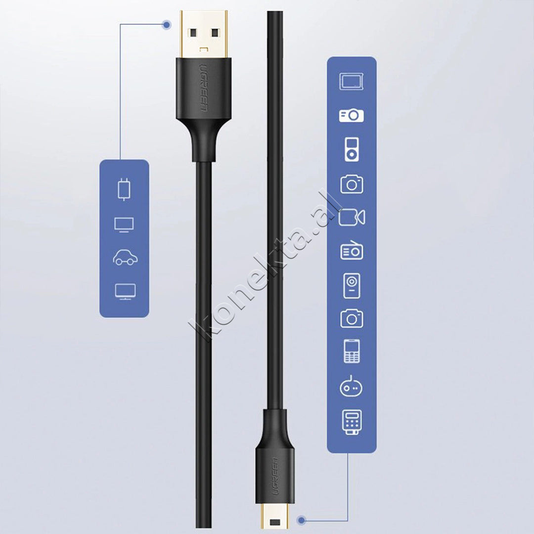 Kabell USB 2.0 (M) Ne Mini 5 Pin (M) Ugreen 2m