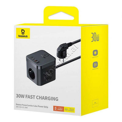 Multiprize 3 Vendeshe Me Porta 2xUSB-A Dhe 2xUSB-C Baseus