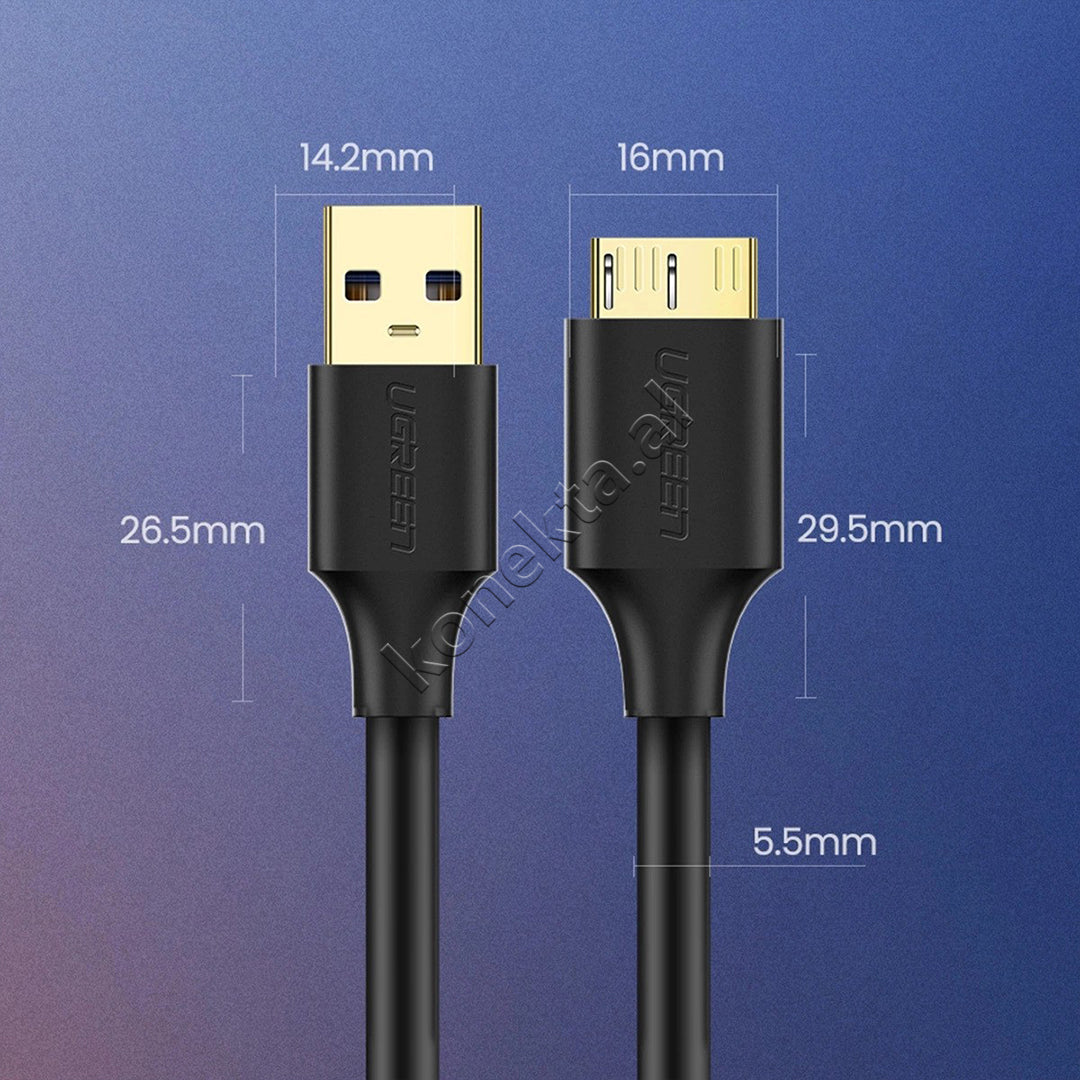 Kabell USB-A 3.0 (M) Ne micro USB-B (M) Ugreen 0.5m