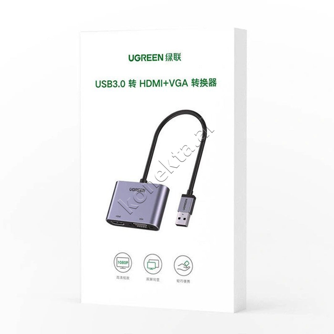 Adaptor USB-A Ne HDMI+VGA Ugreen