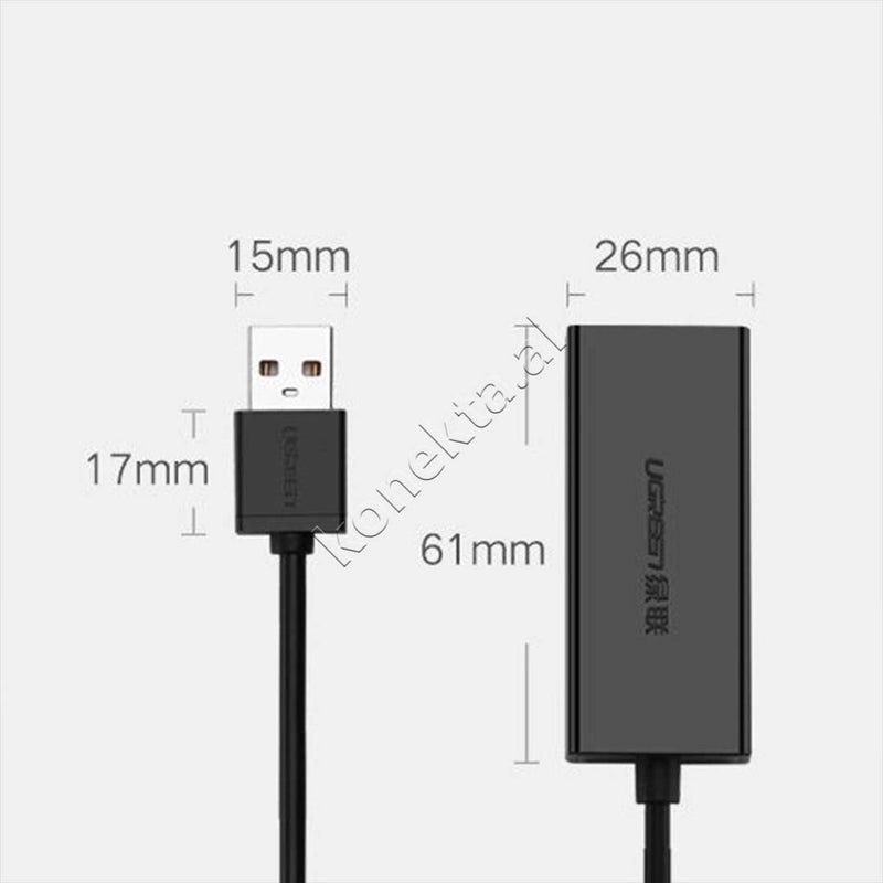 Adaptor Interneti RJ45 LAN Ugreen Me Kabell USB 2.0