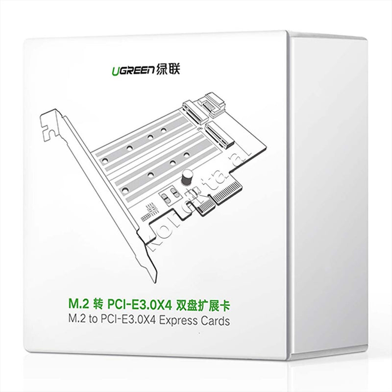 Kartë Zgjeruese UGREEN PCIe 3.0 x4 në SSD M.2 M-Key / B-Key