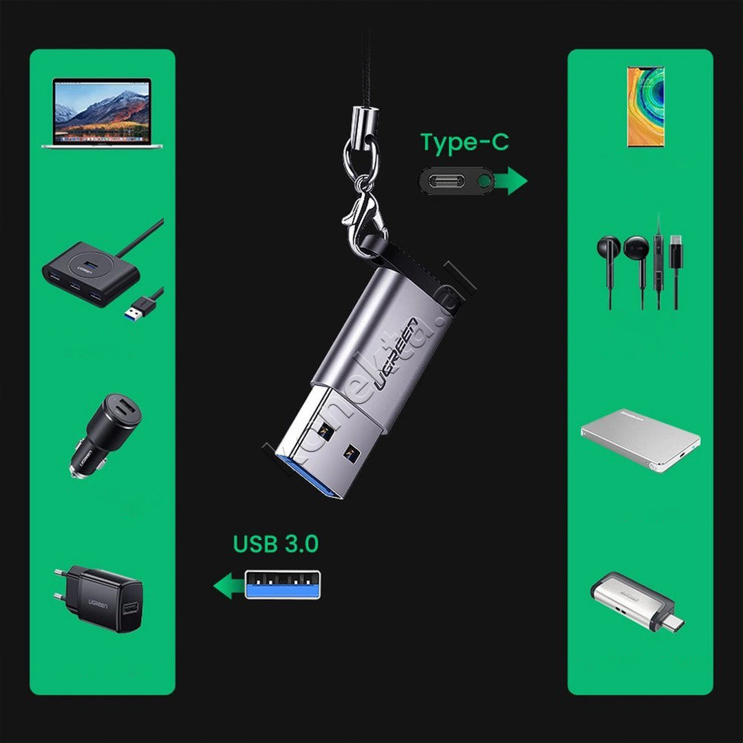 Adaptor USB-A 3.0 (M) Ne USB-C 3.1 (F) Ugreen