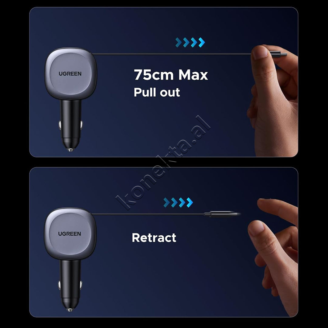 Adaptor Karikimi 75W Per Makine Me Fishe USB-C Te Integruar Ugreen