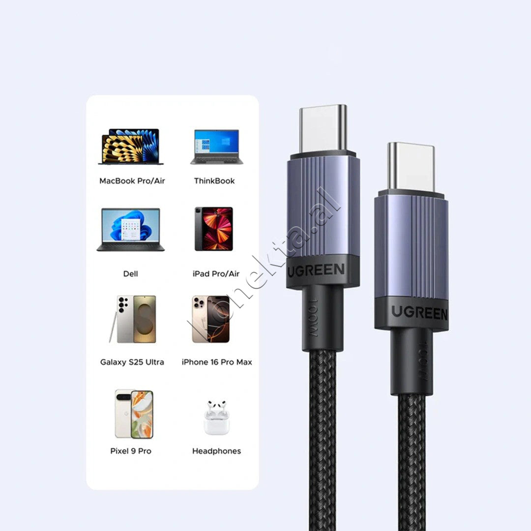 Kabell USB-C (M) Ne USB-C (M) 100W 2m Ugreen