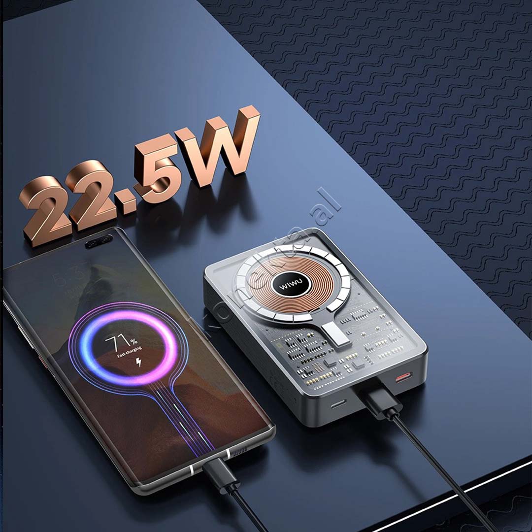 Bateri E Jashtme Magnetike 10000mAh 22.5W Wiwu