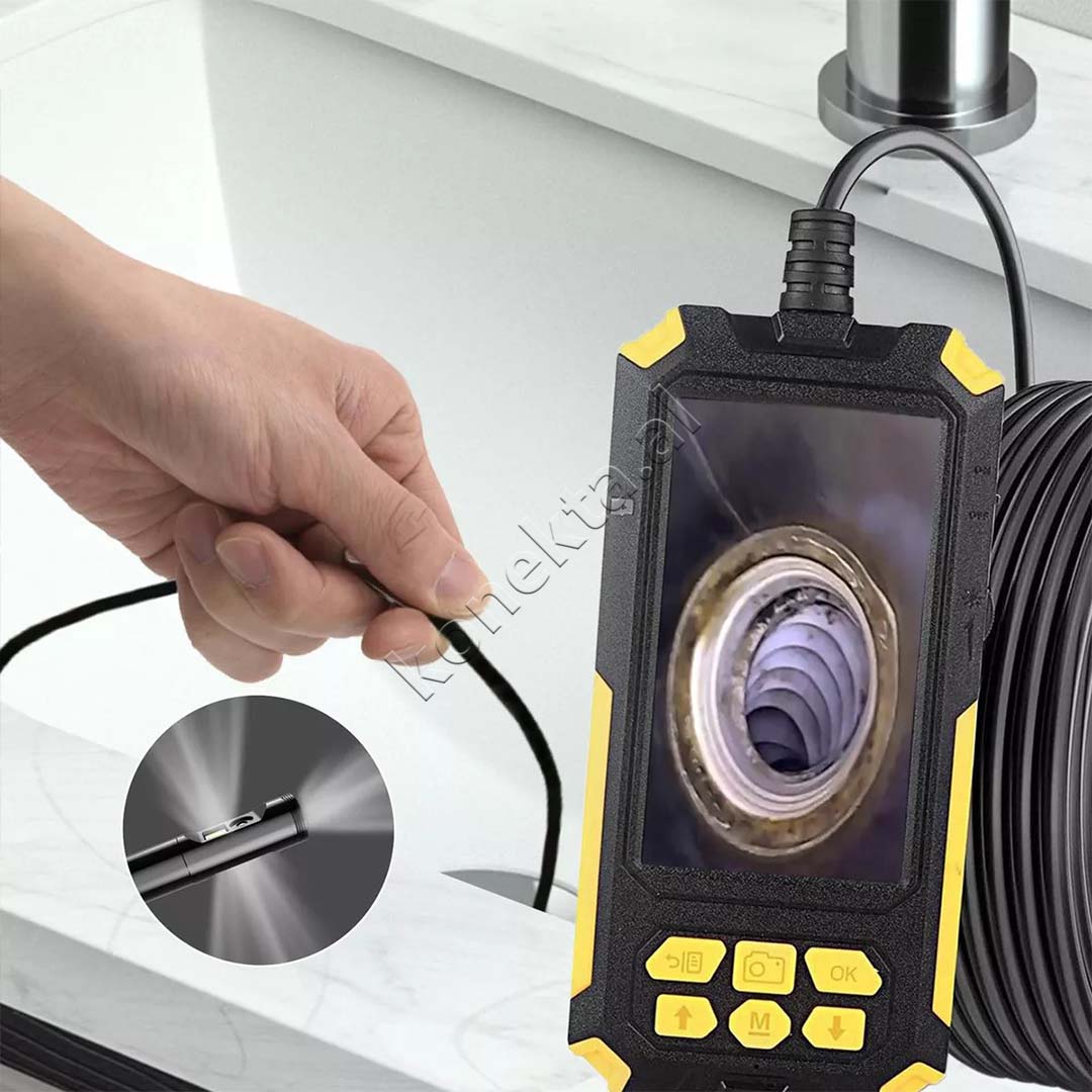 Kamera Endoskopike Me Dy Lente Dhe Ekran 4.5" 5m / 10m