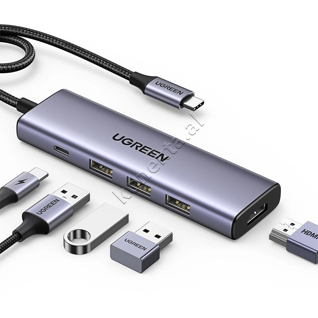 Multiprize UGreen Me 6 Vende Dhe Porta 3xUSB-A Dhe USB-C