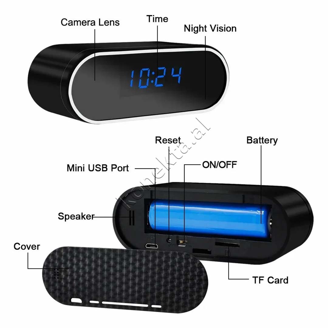 Kamera Sigurie E Fshehte Ne Forme Ore Digjitale 1080P