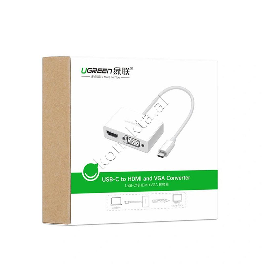 Kabell USB-C (M) Ne HDMI + VGA Ugreen