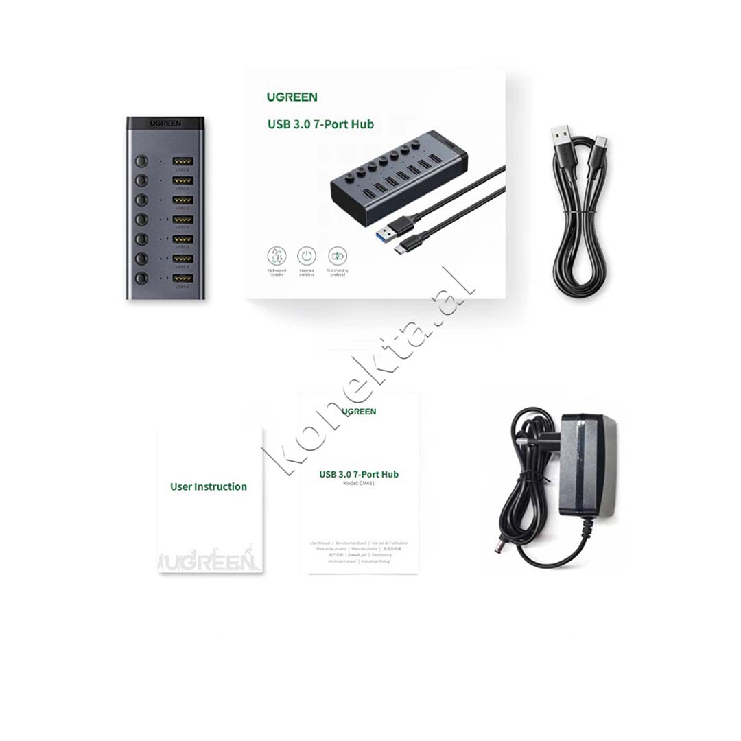 Stacion Karikimi 7 Ne 1 Me Porta USB-A UGreen