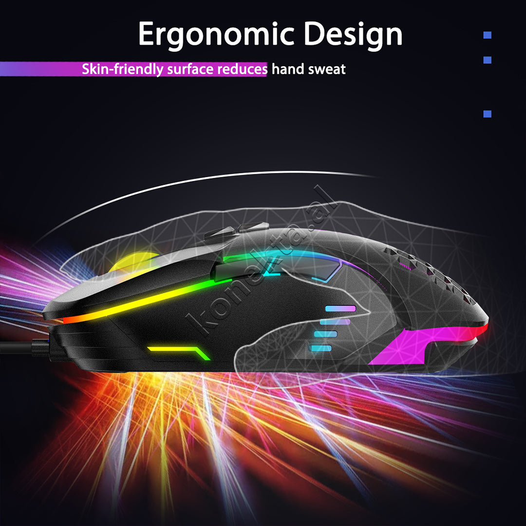 Maus Gaming Me Kabell RGB 6400 DPI Onikuma
