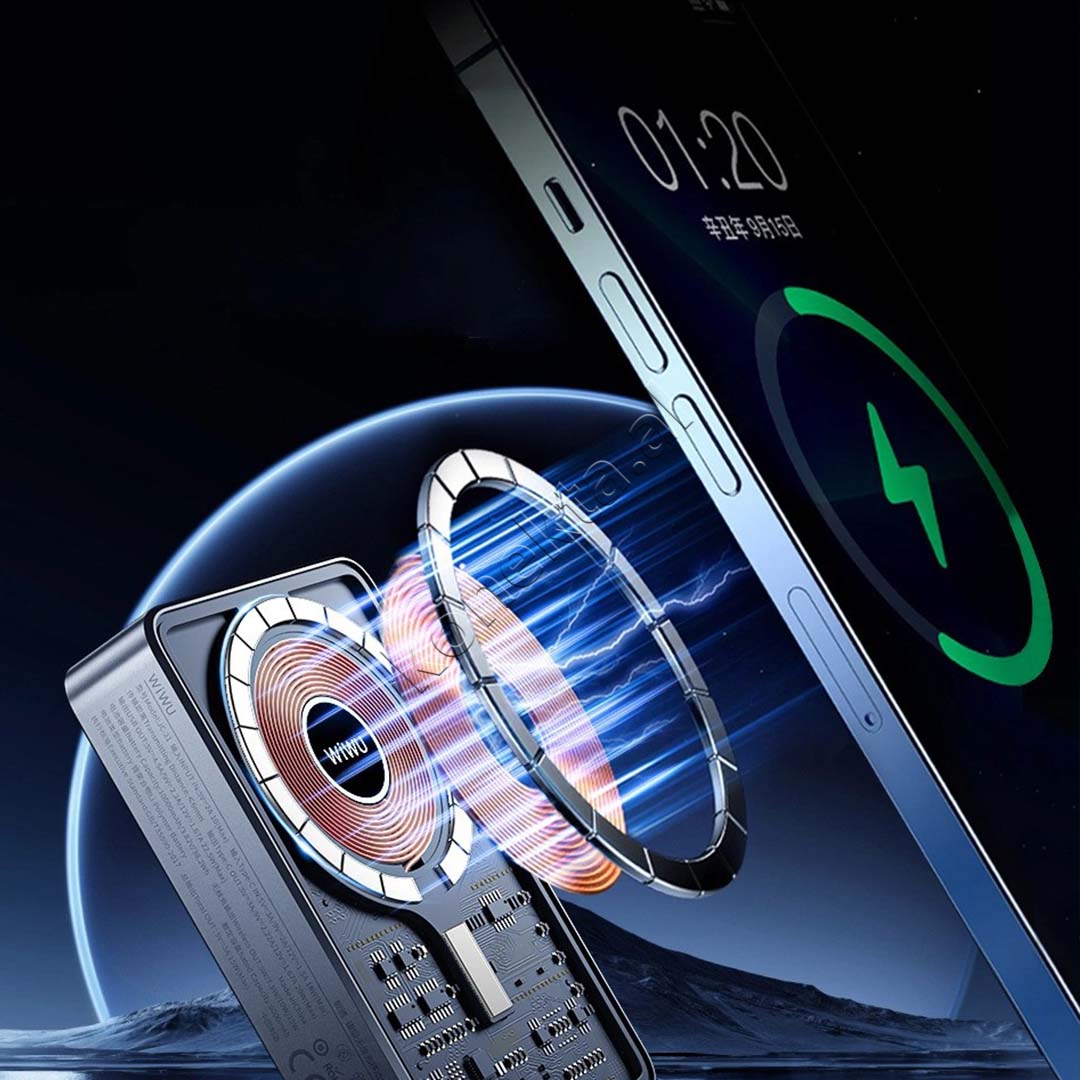 Bateri E Jashtme Magnetike 10000mAh 22.5W Wiwu