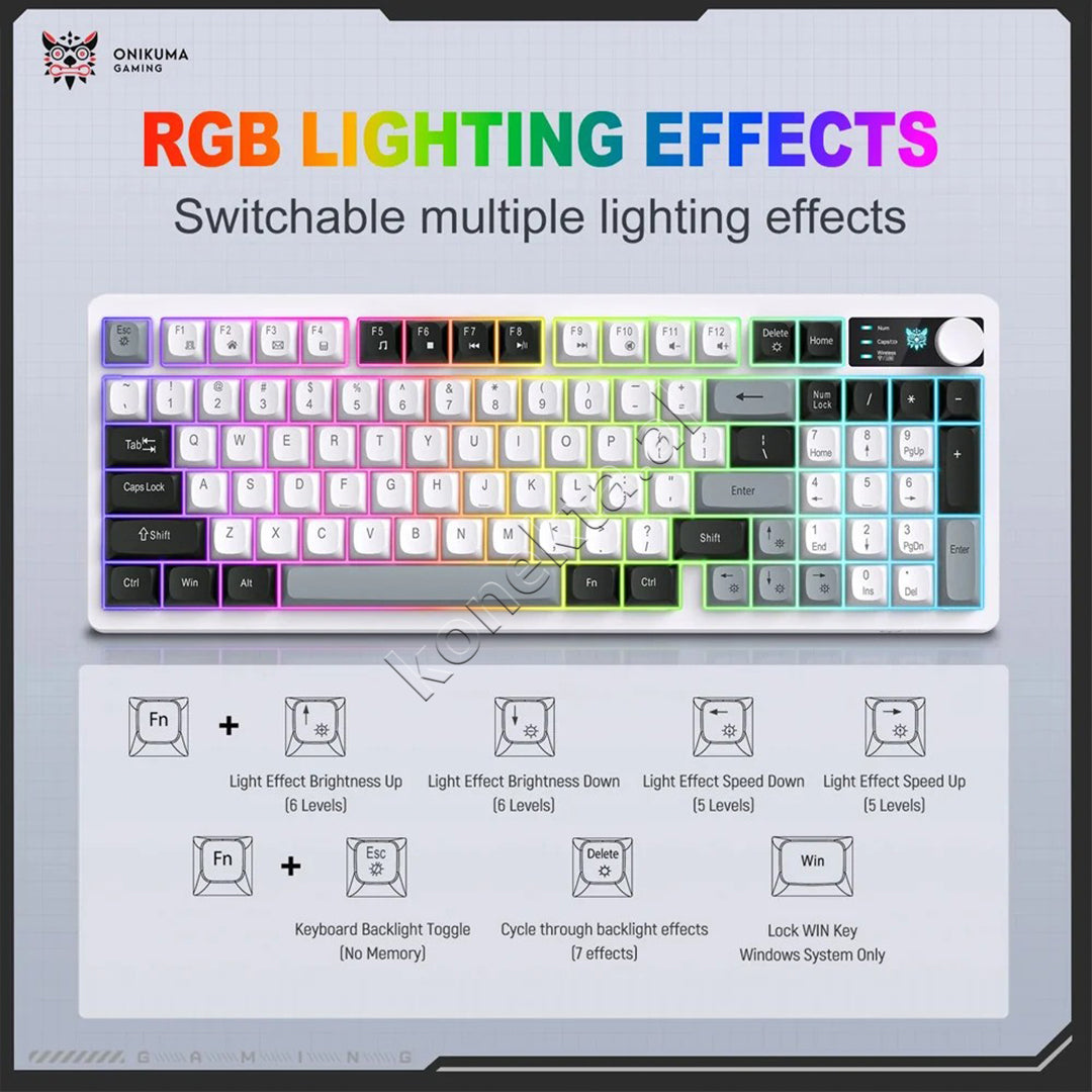 Tastiere Gaming Me Ndriçim RGB Onikuma