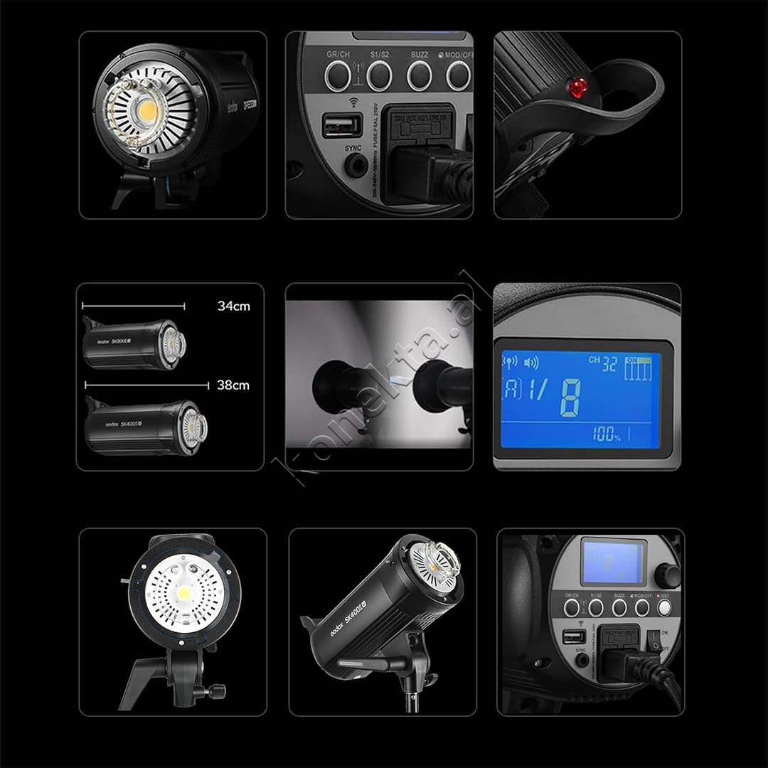 Set Profesional Me 3 Flash Profesionale 400Ws Godox SK400IIV-D