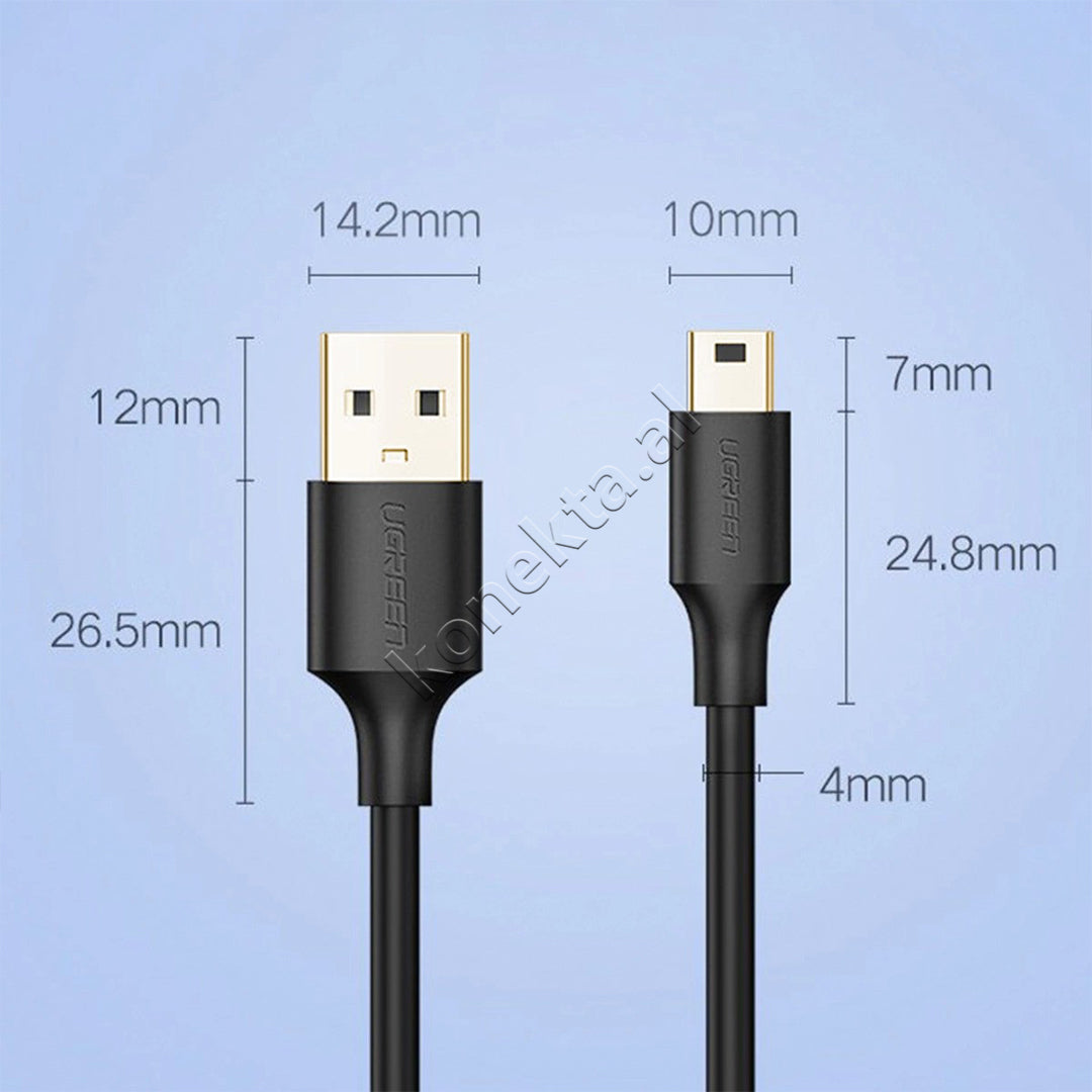 Kabell USB 2.0 (M) Ne Mini 5 Pin (M) Ugreen 2m
