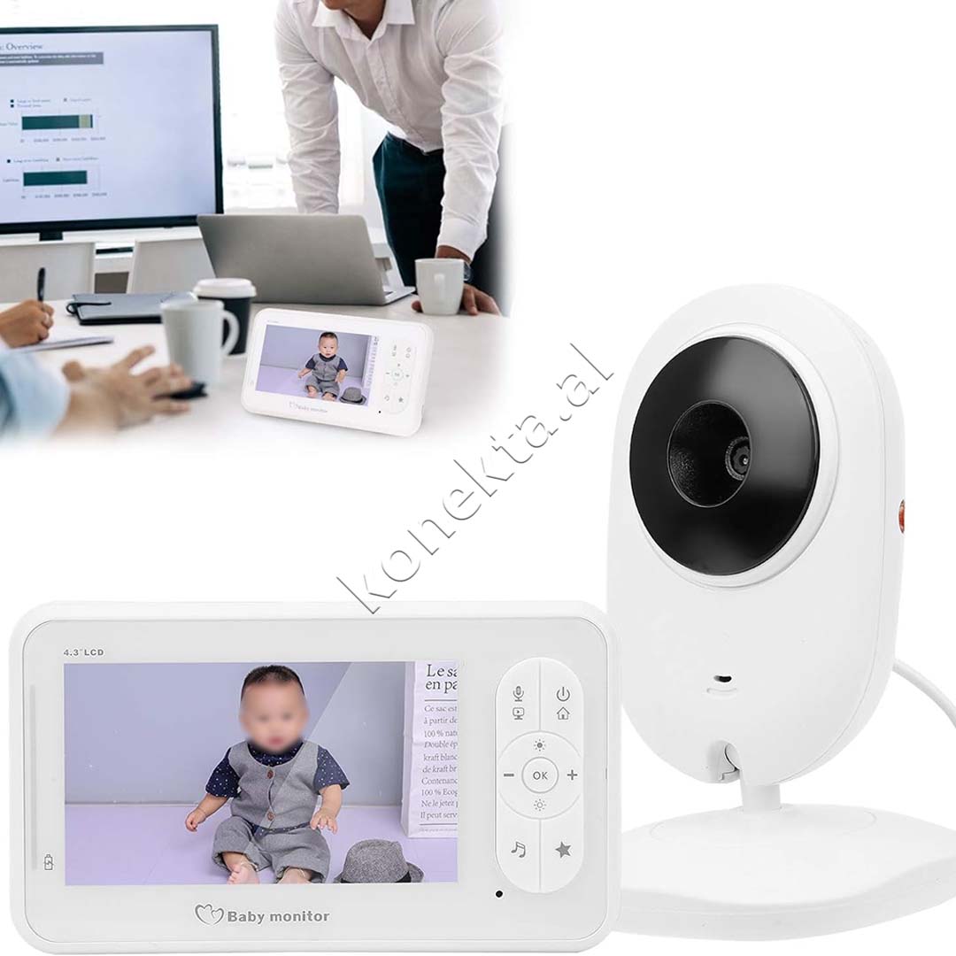 Kamera Per Monitorimin E Foshnjes Me Ekran 4.3" Dhe Mikrofon Te Integruar