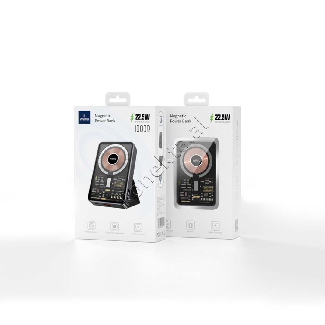 Bateri E Jashtme Magnetike 10000mAh 22.5W Wiwu