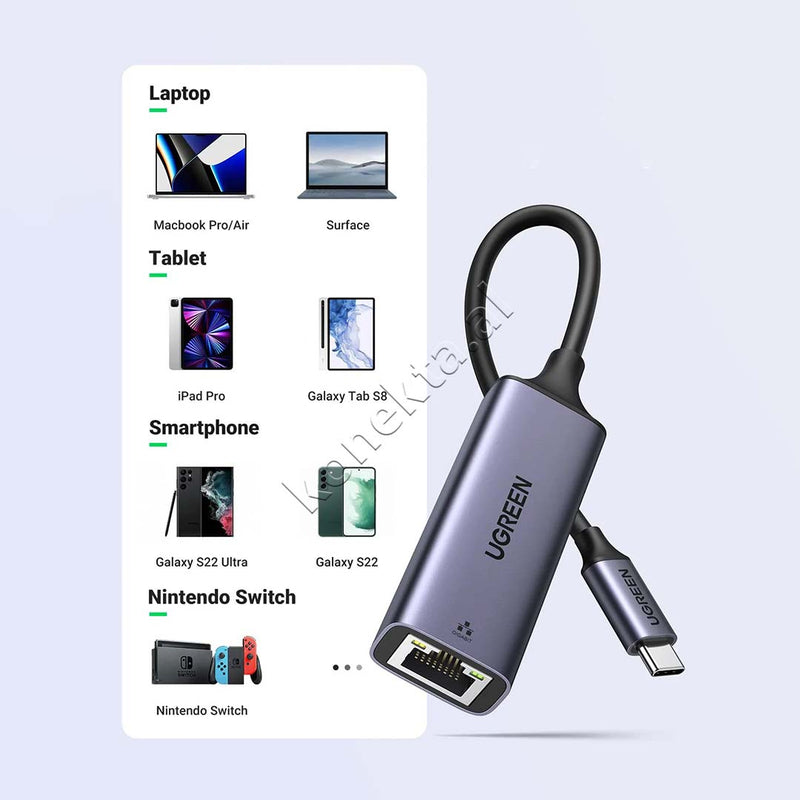 Adaptor Interneti Ugreen Nga USB3.0 / Type-C Ne RJ45 2.5G