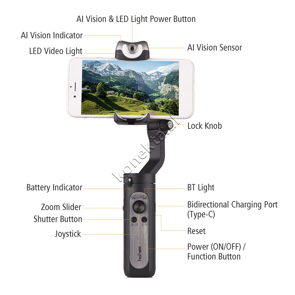 Stabilizues Telefoni Gimbal Hohem iSteady V2 Me 3 Akse