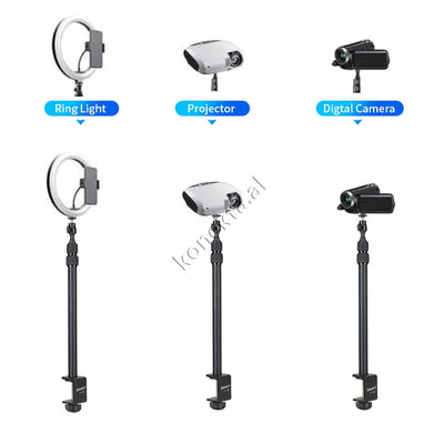 Mbajtëse Tavoline Universale Me Gjatësi Të Rregullueshme Për Telefon/ Kamera/ Gopro/ SLR/ Drita LED me Kapje të Veçantë