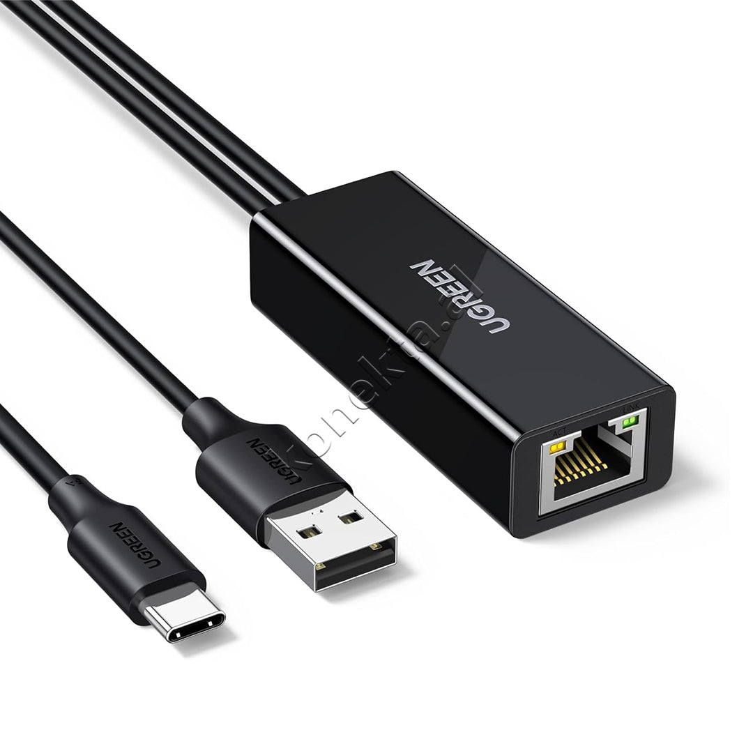 Adaptor LAN Me Fisha USB-A Dhe USB-C Ugreen