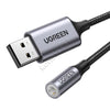 Adaptor Kabell USB-A 2.0 ne 3.5mm Audio Ugreen 25cm