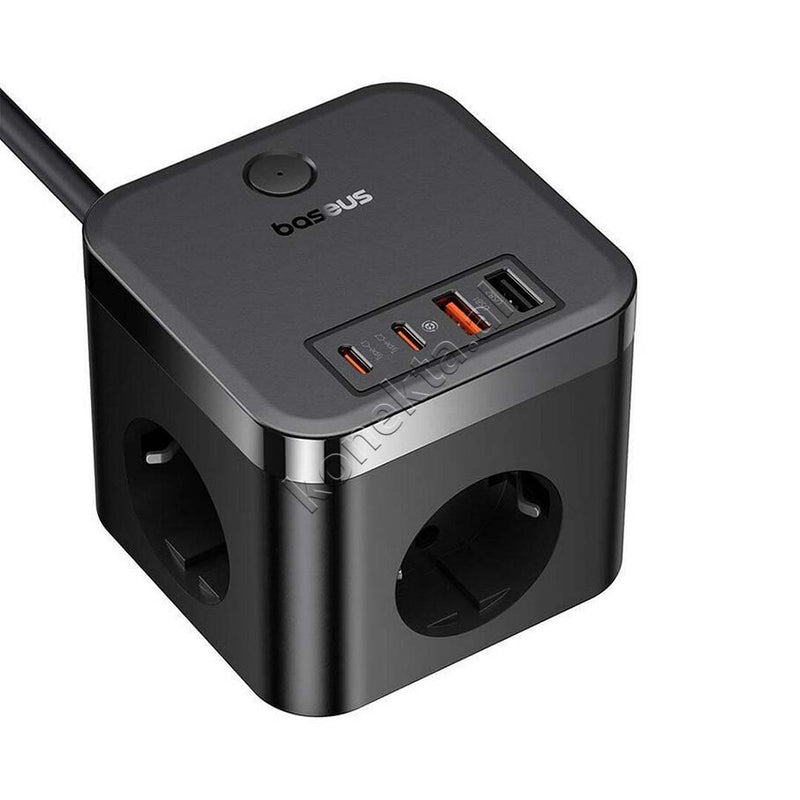 Multiprize 3 Vendeshe Me Porta 2xUSB-A Dhe 2xUSB-C Baseus