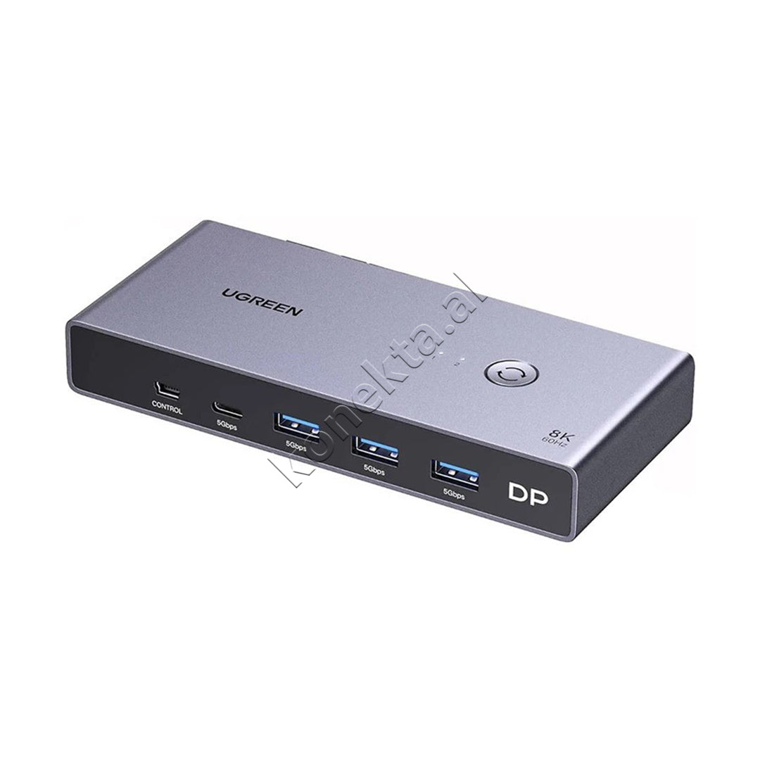 KVM Switch DisplayPort 1.4 Per 2 Kompjutere Me 4 Porta USB Ugreen