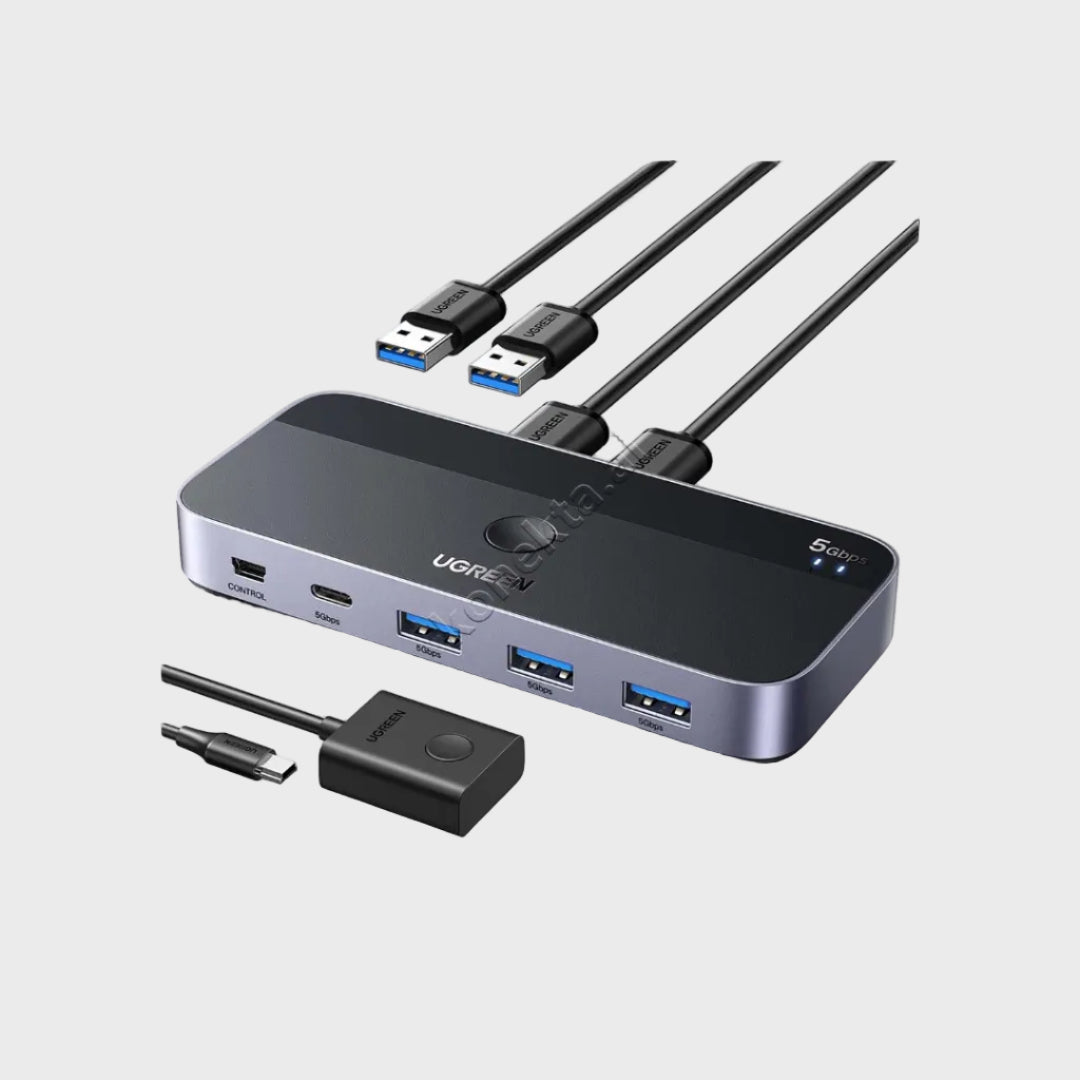 Switch Ugreen 2 Ne 4 Me Porta 3xUSB 3.0 Dhe 1xUSB-C