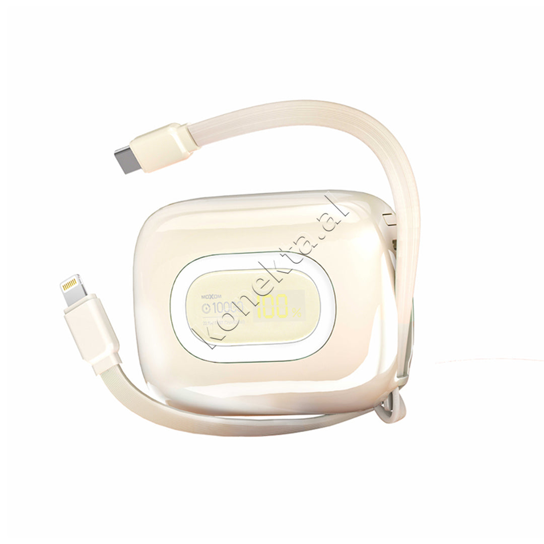 Bateri E Jashtme Me Fishe Type-C Dhe Lightning 10'000mAh Moxom