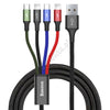 Kabell Karikimi Baseus 4 Ne 1 USB-A Ne 2xLightning, 1xUSB-C & 1xMicro USB 3.5A 1.2m