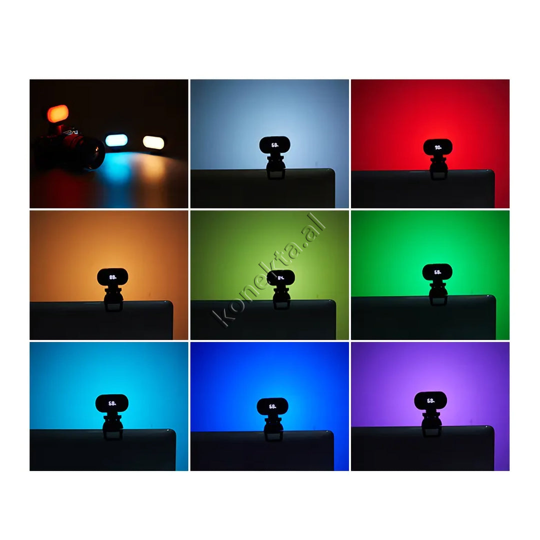 Mini Dritë LED Me Ngjyra RBG Që Kapet Tek Telefoni / Kamera / Tableti / Laptopi etj