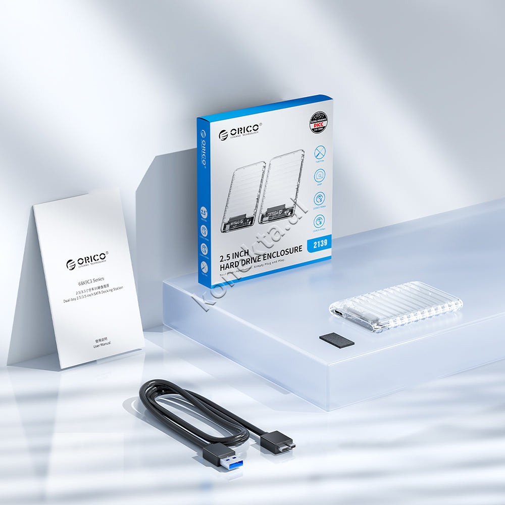 Mbajtese Dhe Lexuese Hard Disk / SSD 2.5" Orico Me Porte Type-C