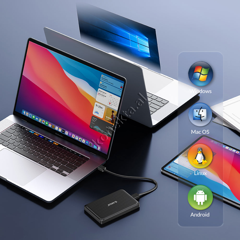 Mbajtese Dhe Lexuese Hard Disk / SSD 2.5" Orico Me Porte Type-C