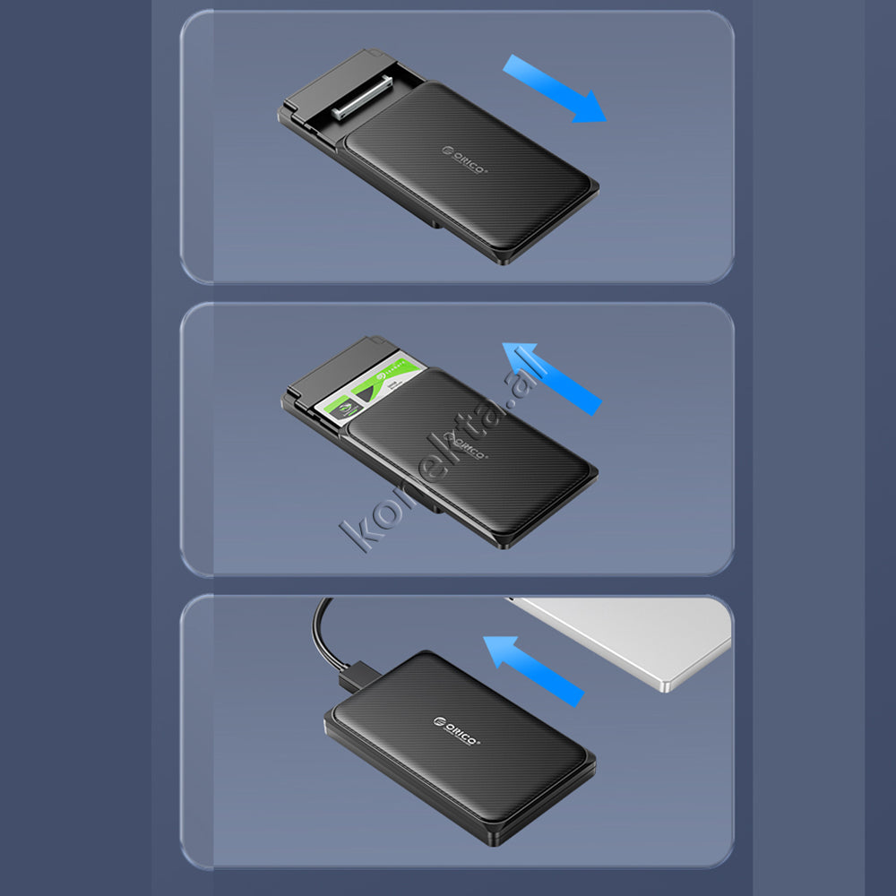 Mbajtese Dhe Lexuese Hard Disk / SSD 2.5" Orico Me Porte Type-C