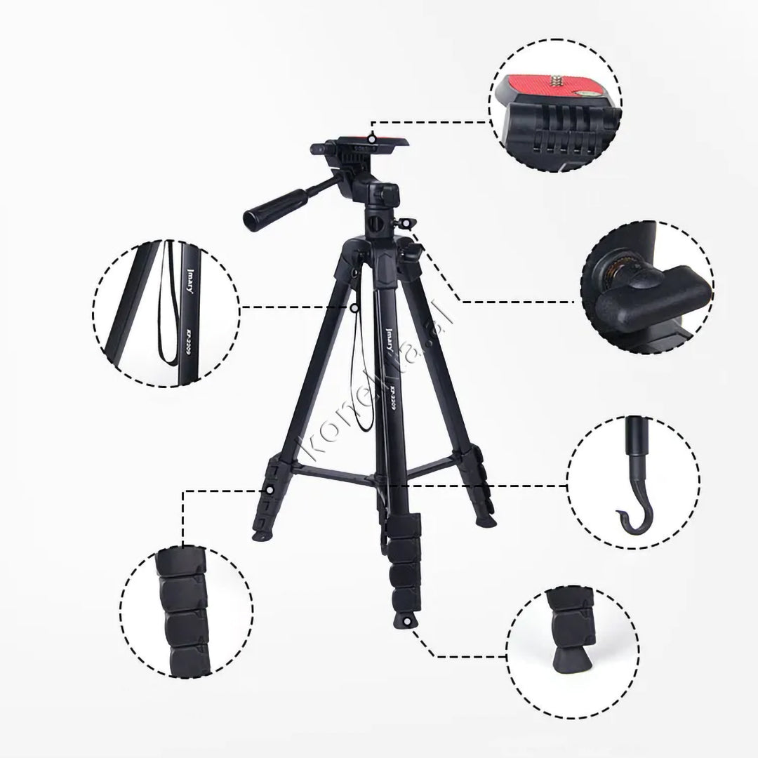 Trekëmbesh (Tripod) i Çmontueshëm si Monopod me Gjatësi dhe Kënd Të Gradueshëm për Kamera, Telefon, Tablet ,GoPro, SLR,  Etj.