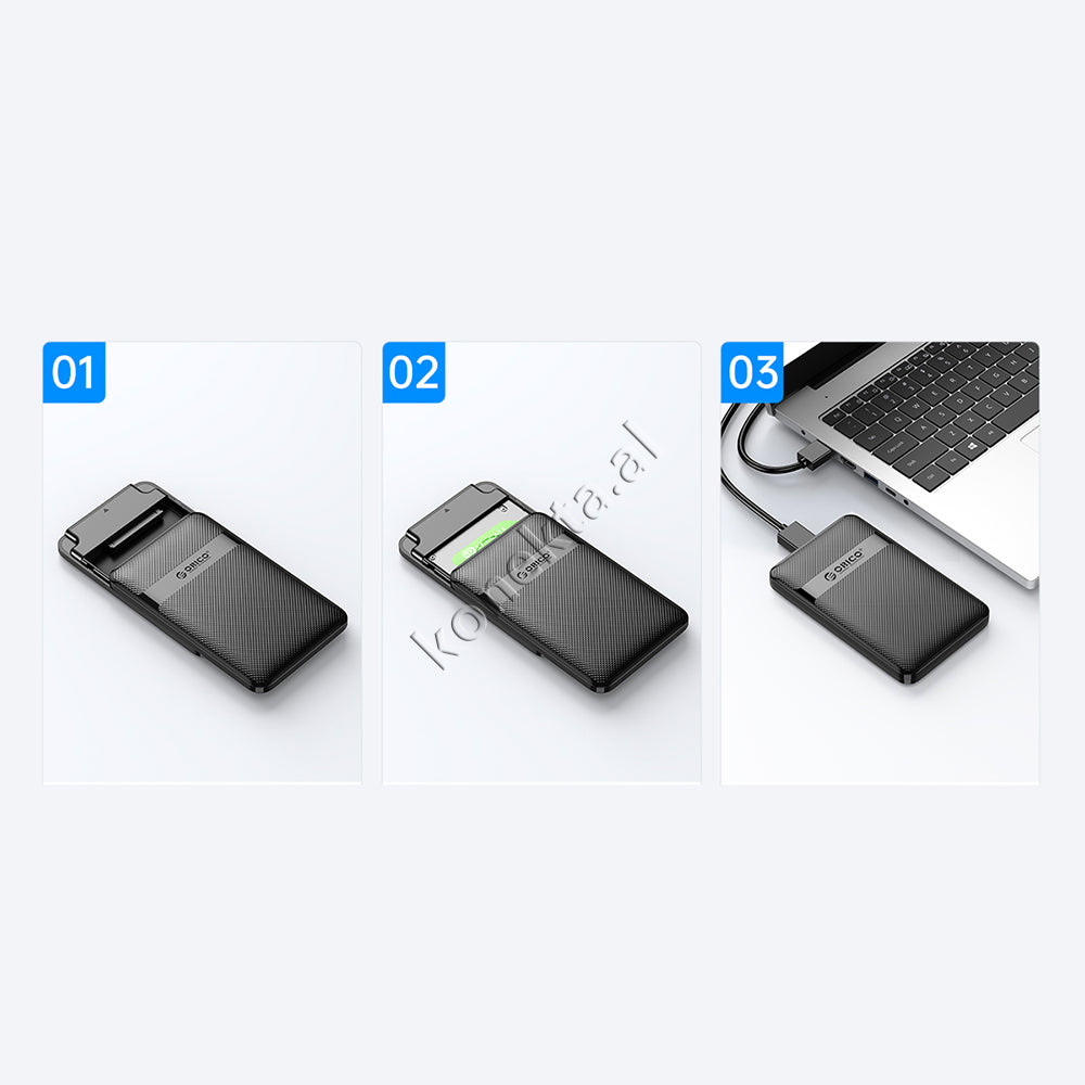 Mbajtese Dhe Lexuese Hard Disk / SSD 2.5" Orico Me Porte Type-C
