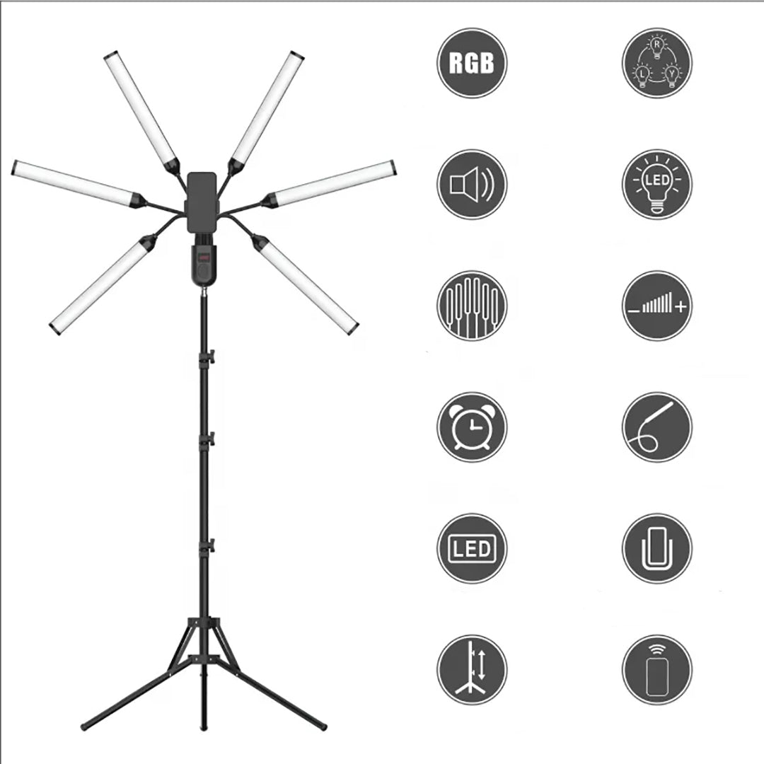 Trekembesh (Tripod) Me 6 Drita LED Te Palosshme