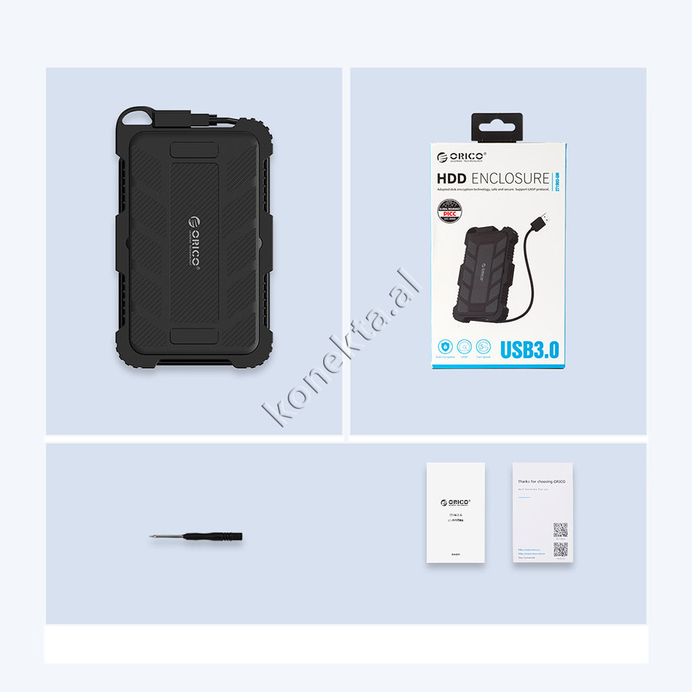 Mbajtese Dhe Lexuese Hard Disk / SSD 2.5" Orico Me Porte Type-C