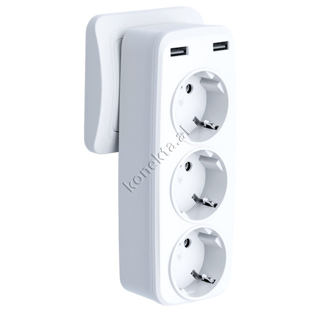 Multiprize 3 Vendeshe Me 2 Porta USB