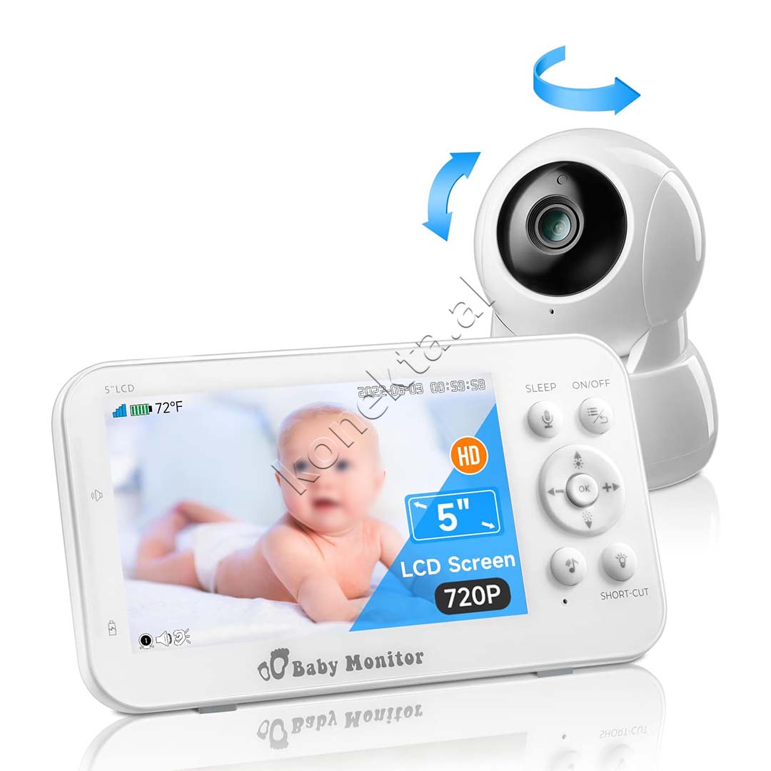 Kamera Per Monitorimin E Foshnjes Me Ekran 5" Dhe Mikrofon Te Integruar