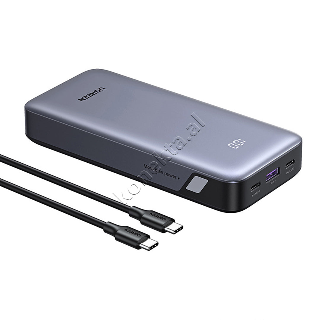 Bateri e Jashtme 20000mAh 30W Me Porta 2xUSB-C & 1xUSB-A Ugreen